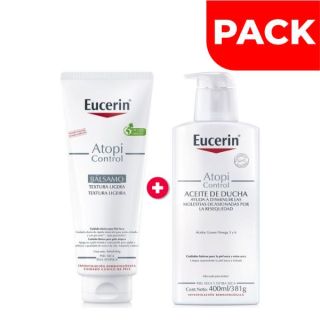 Pack Eucerin Atopi Control Bálsamo Calmante 400 ML + Aceite De Ducha 400 ML - Pack 2 UN
